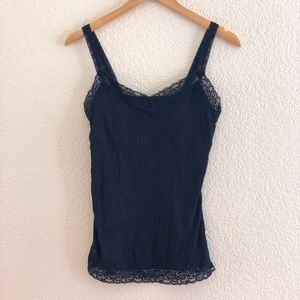 Converse | lace trim stretchy tank camisole size medium
